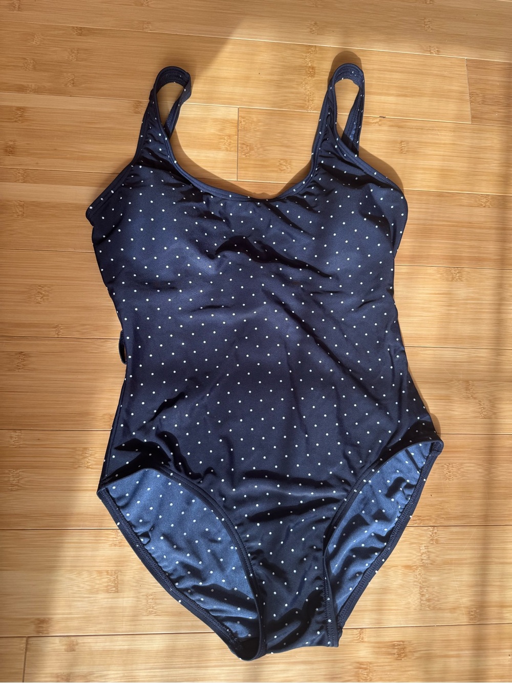 Tommy Hilfiger Navy Swimsuit with Red and White Stripe Trim
